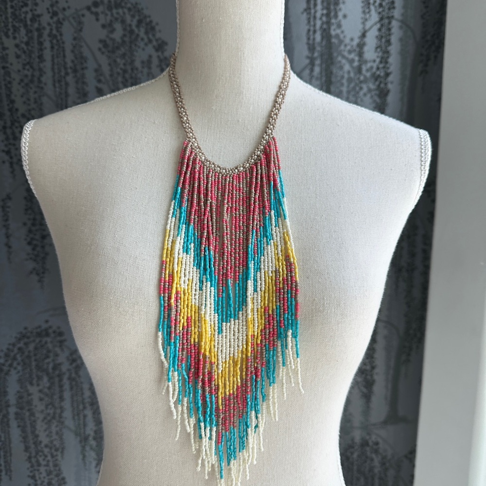 Multicolor Beaded Necklaces Bundle And Earrings - image 3